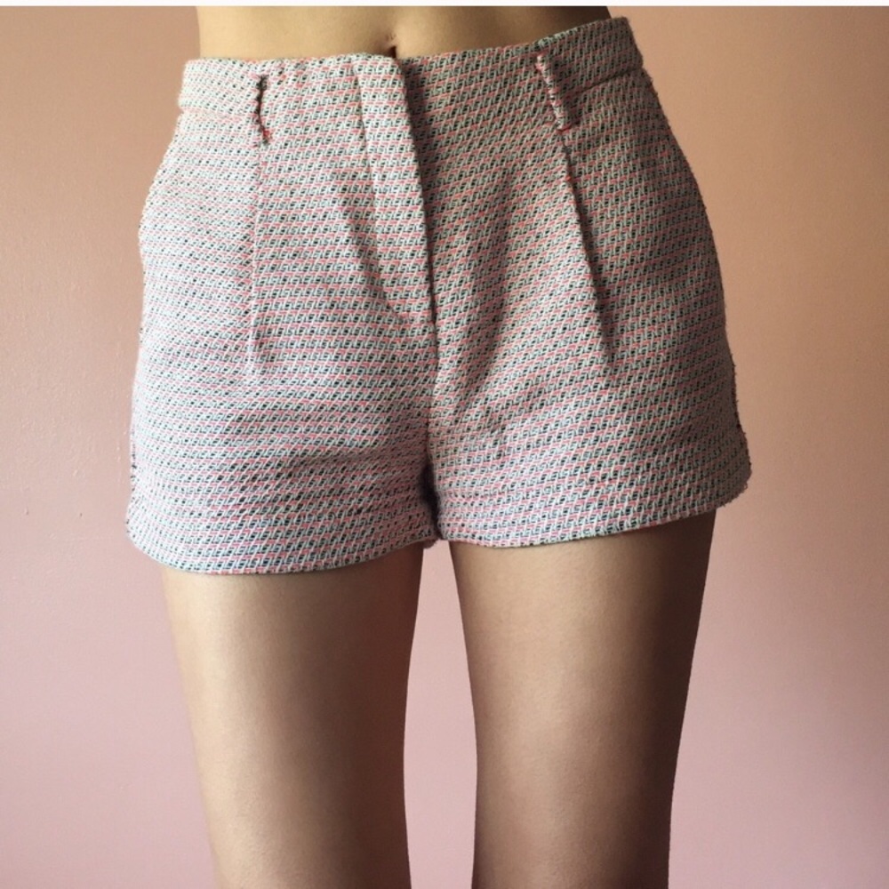 Mango Collection Tweed Boucle Shorts